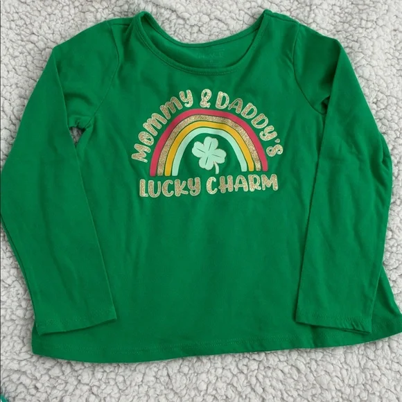 The Children's Place Lucky Charm St Patrick’s Day Set -3T - Picture 2 of 6